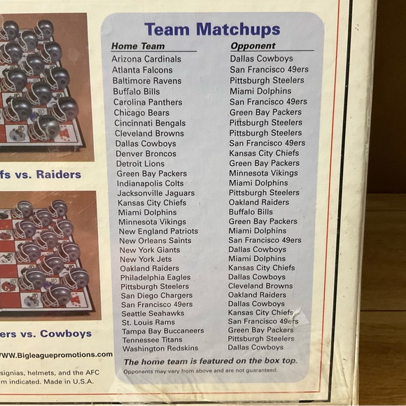 New! Vintage Cowboys Checkers Board Game Dallas NFL Football NEW Sealed - Picture 7 of 8